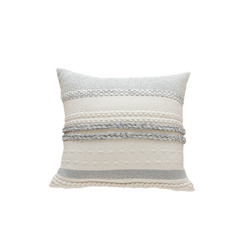 Textured Striped Decorative Cushion