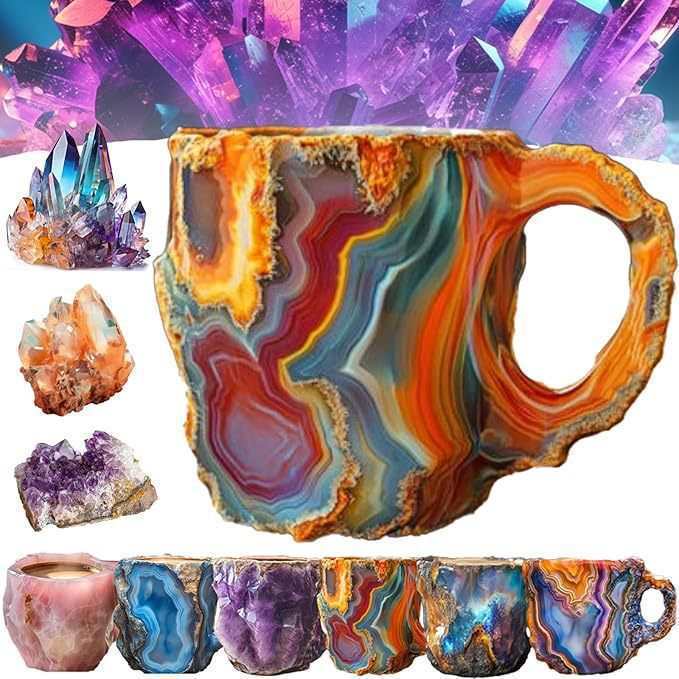 Artistic Stone-Molded Coffee Mug