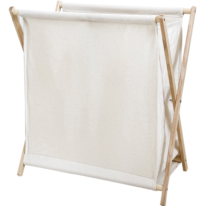 Laundry basket with practical folding mechanism