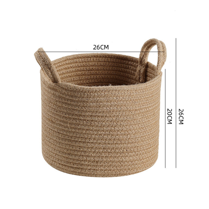 Manufactured Natural Fiber Storage Basket