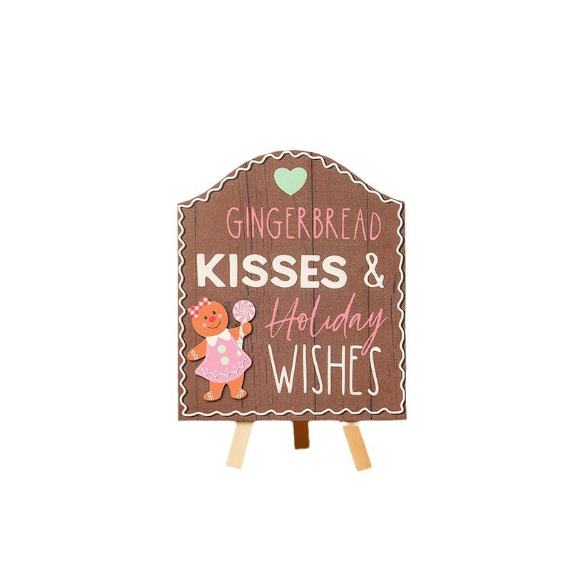 Decorative Christmas poster with Christmas cookies motif