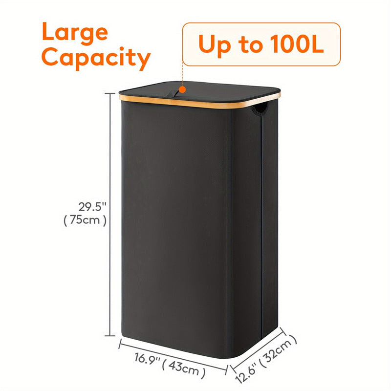 Laundry separation system with practical carrying handles and removable inner bag