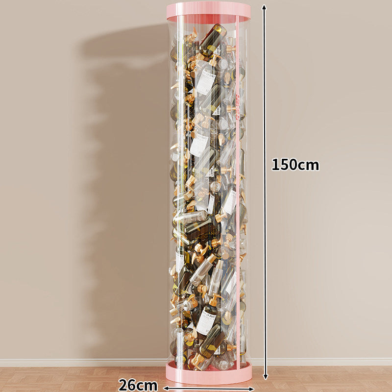 Tall Clear Acrylic Vertical Display Cylinder for Mini Perfume & Sample Bottle Collection