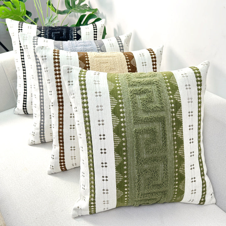 Textured Geometric Throw Pillow