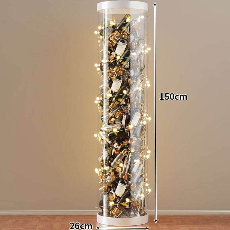 Tall Clear Acrylic Vertical Display Cylinder for Mini Perfume & Sample Bottle Collection