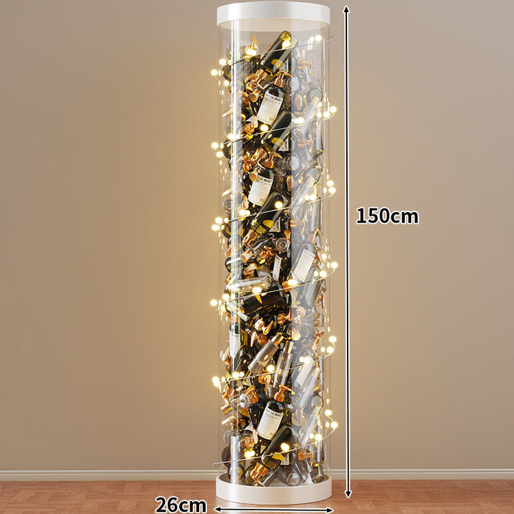 Tall Clear Acrylic Vertical Display Cylinder for Mini Perfume & Sample Bottle Collection