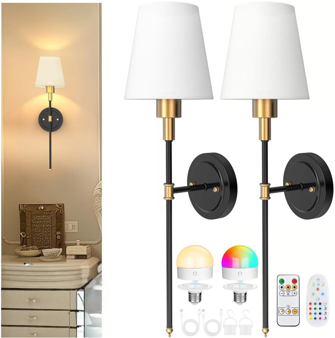 Modern elegant wall lamps set