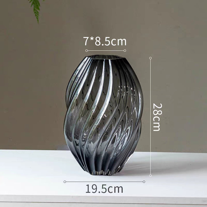Decorative Swirl Glass Vase