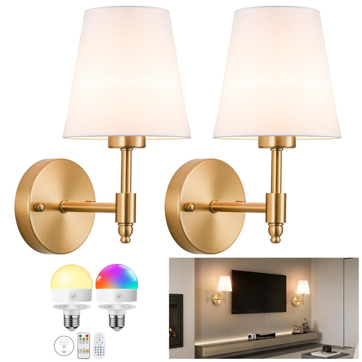 Elegant Satin Gold Wall Lamp