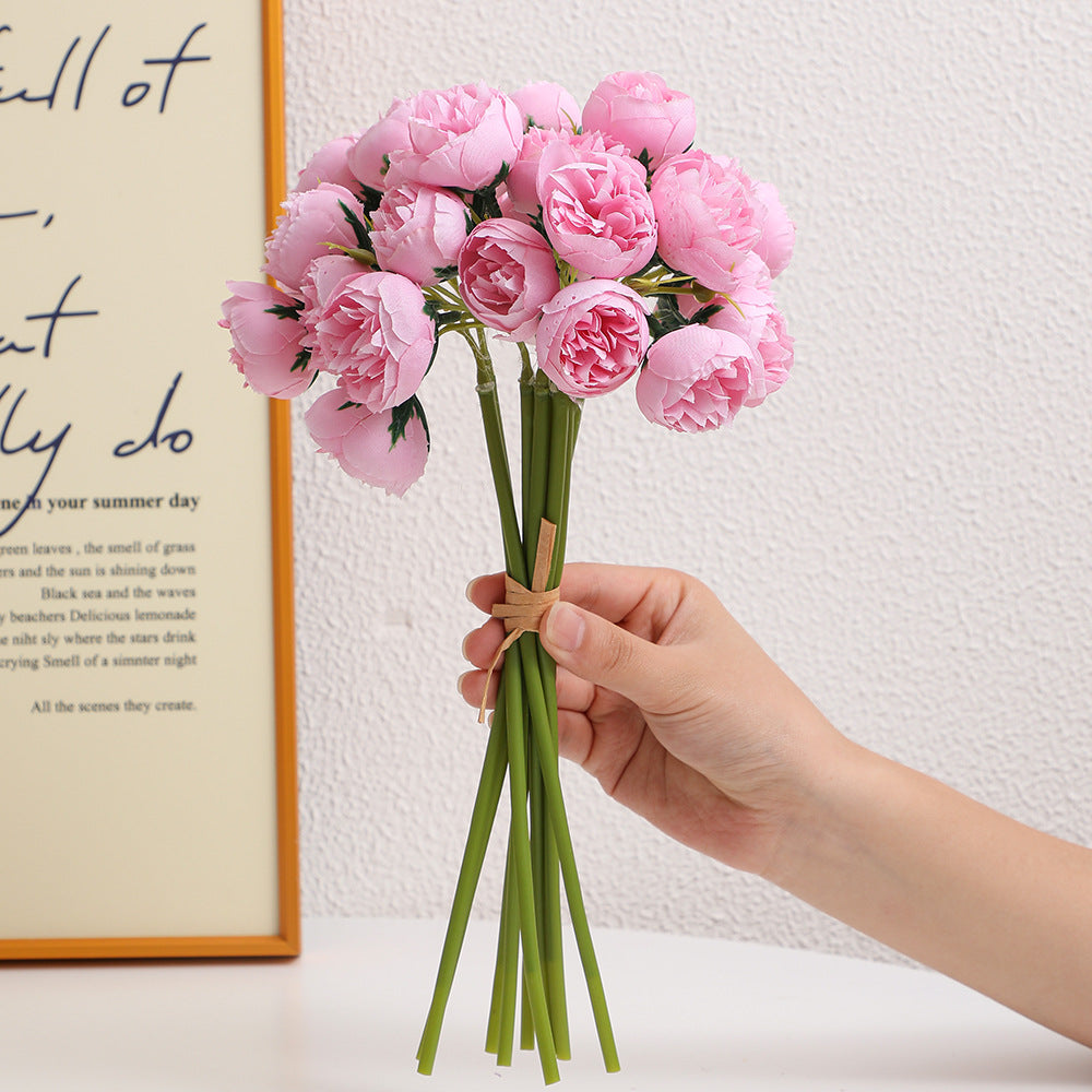 More realistic artificial peony bouquet