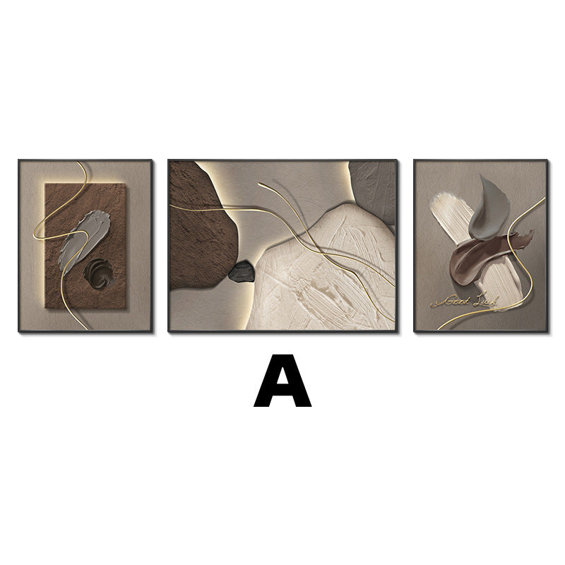 Abstract Textured Framed Wall Art Set