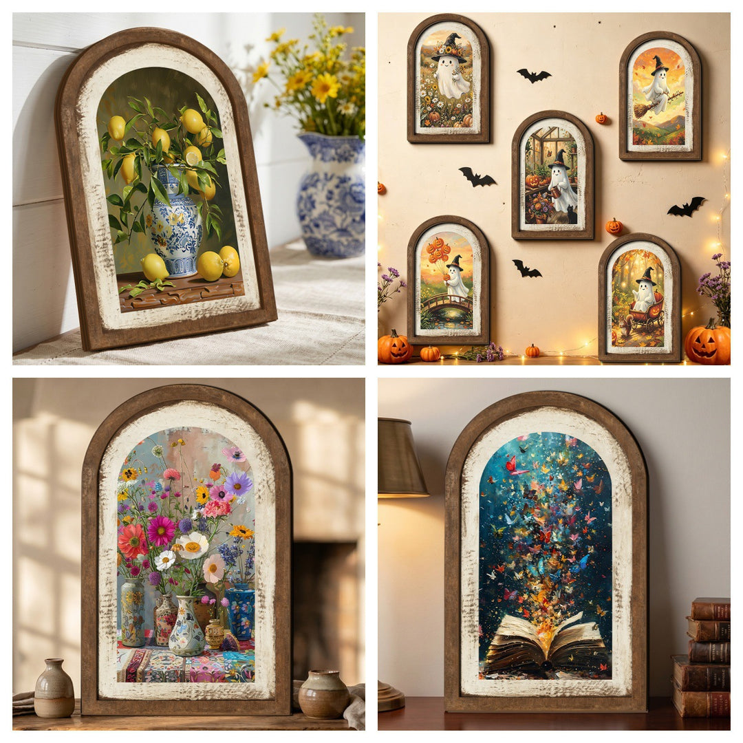 Wall decoration with lemon pattern