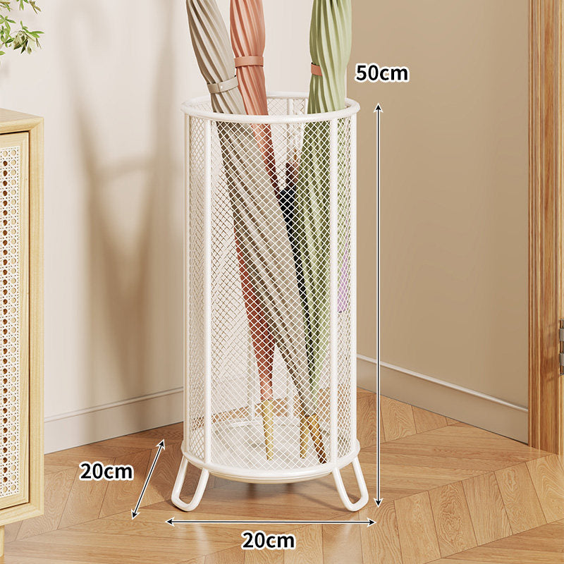 Tall Cylindrical Mesh Metal Umbrella Stand