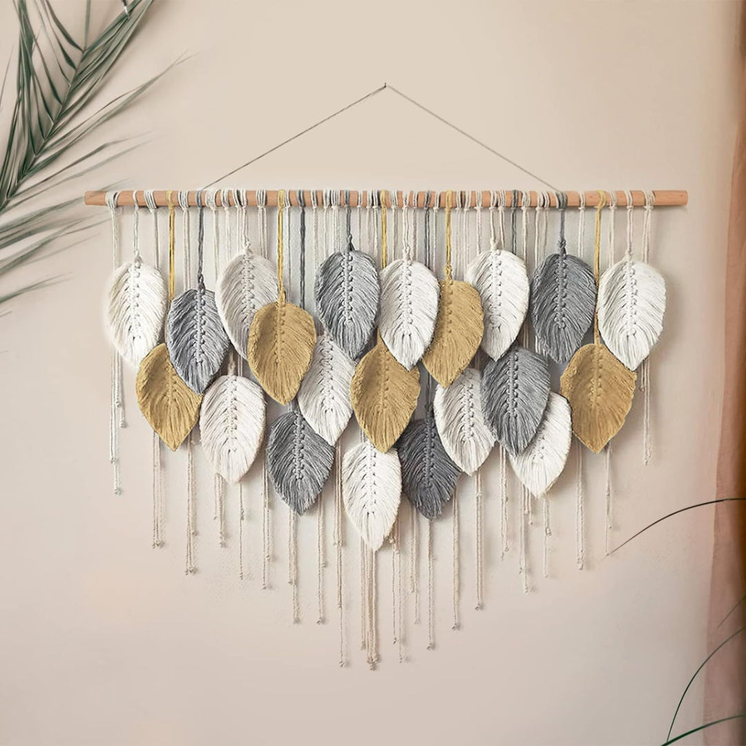 Macrame Leaf Wall Hanging Tapestry