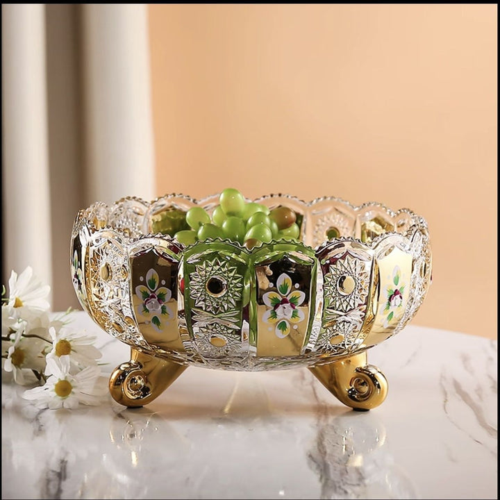 Decorative Crystal Fruit Bowl