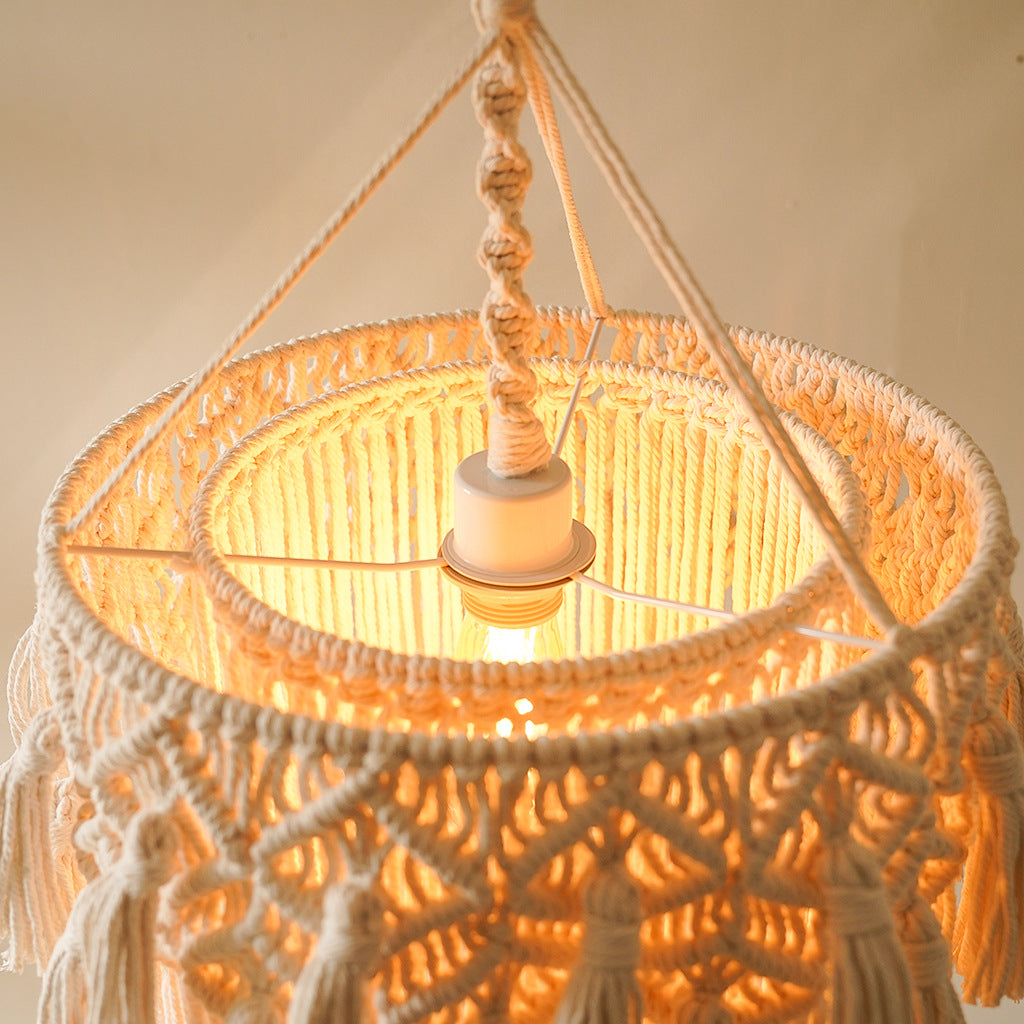 Macrame Hanging Decorative Light Fixture