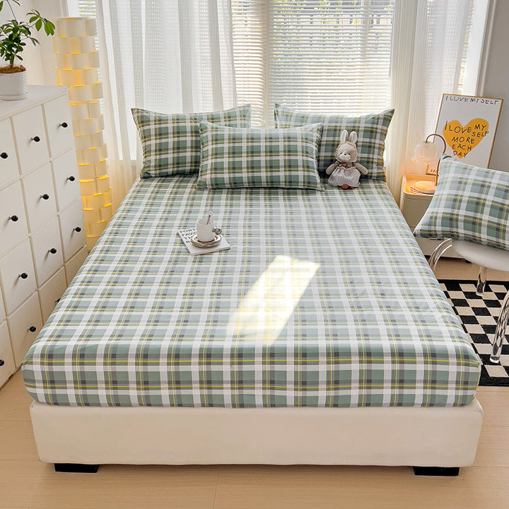Premium Flannel Plaid Bed Linen Set