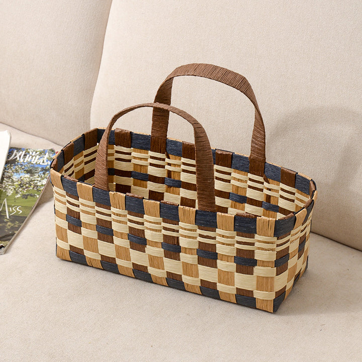 Handwoven shopping basket
