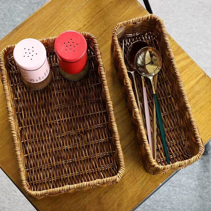 Rectangular Woven Storage Tray