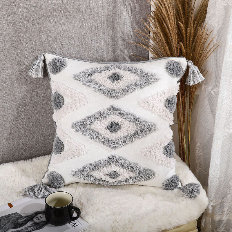 Textured Bohemian Decorative Throw Pillow