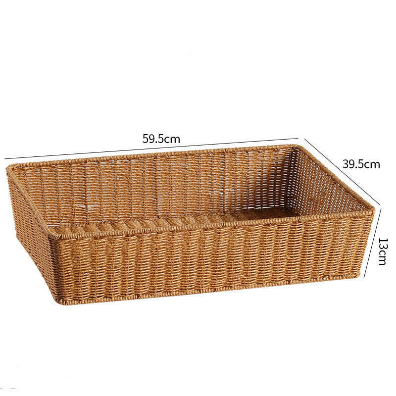 Elegant Handmade Rectangular Woven Storage Basket