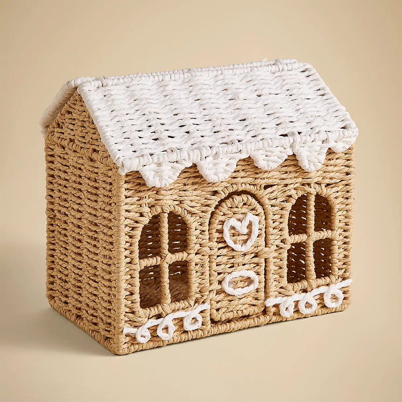 Playful storage basket in house design