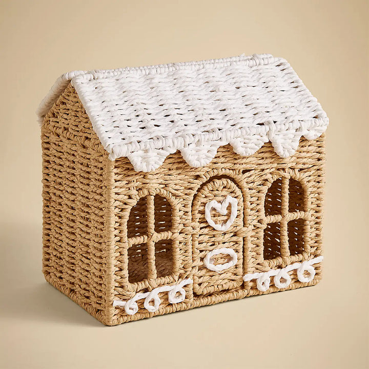 Playful storage basket in house design