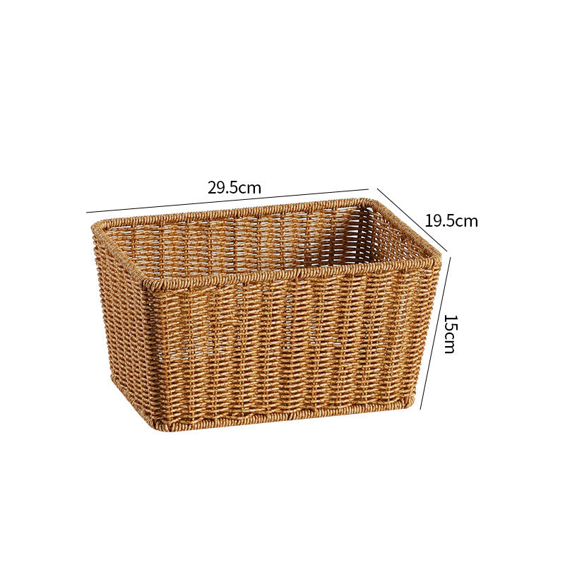 Elegant Handmade Rectangular Woven Storage Basket