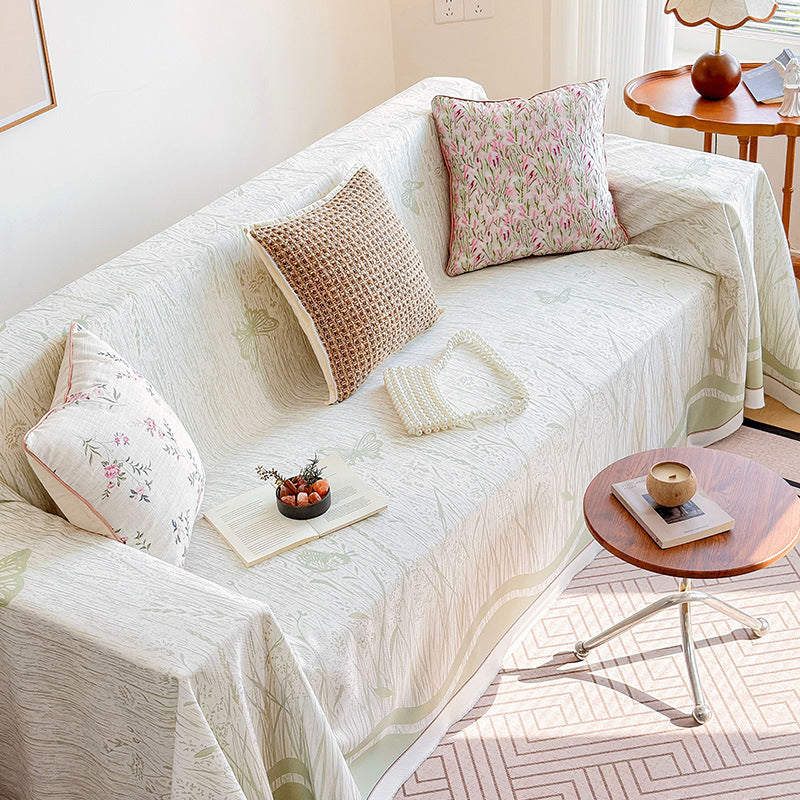 Floral Print Sofa Cover