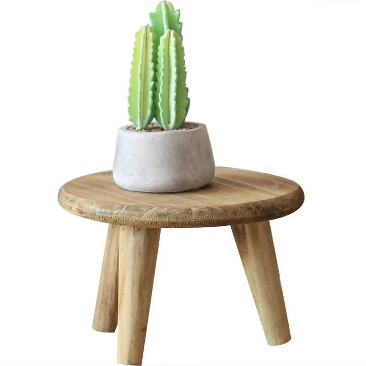 Stylish side table made of natural wood