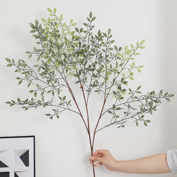 Decorative artificial branch with filigree, curved twigs