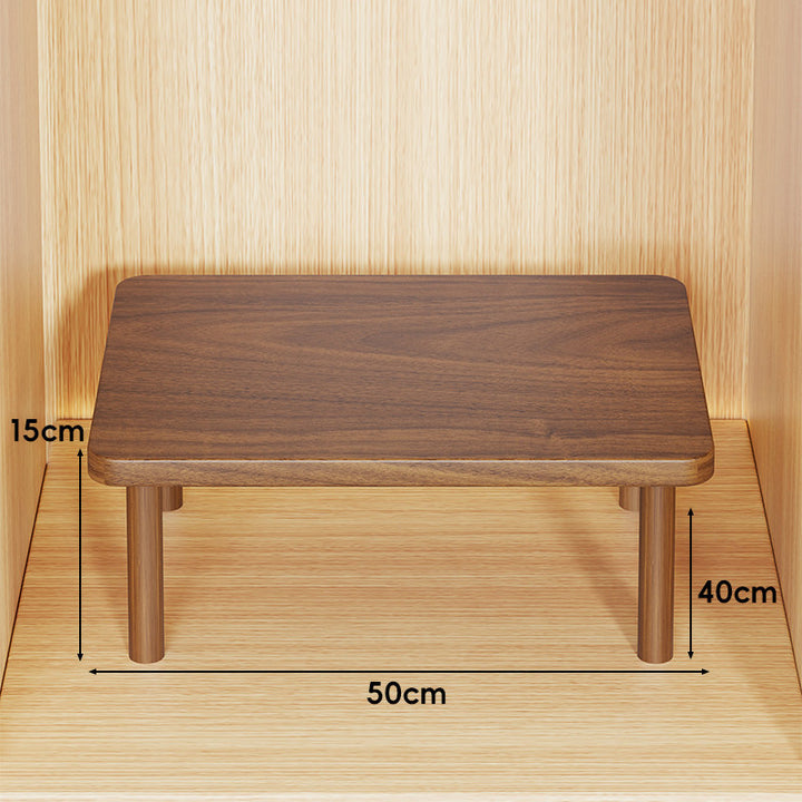 Adjustable Multi-Height Wooden Monitor Riser and Desktop Shelf