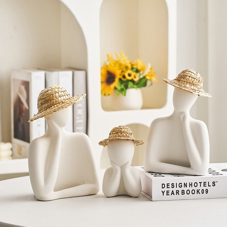 Contemplative Pose Decorative Figurine