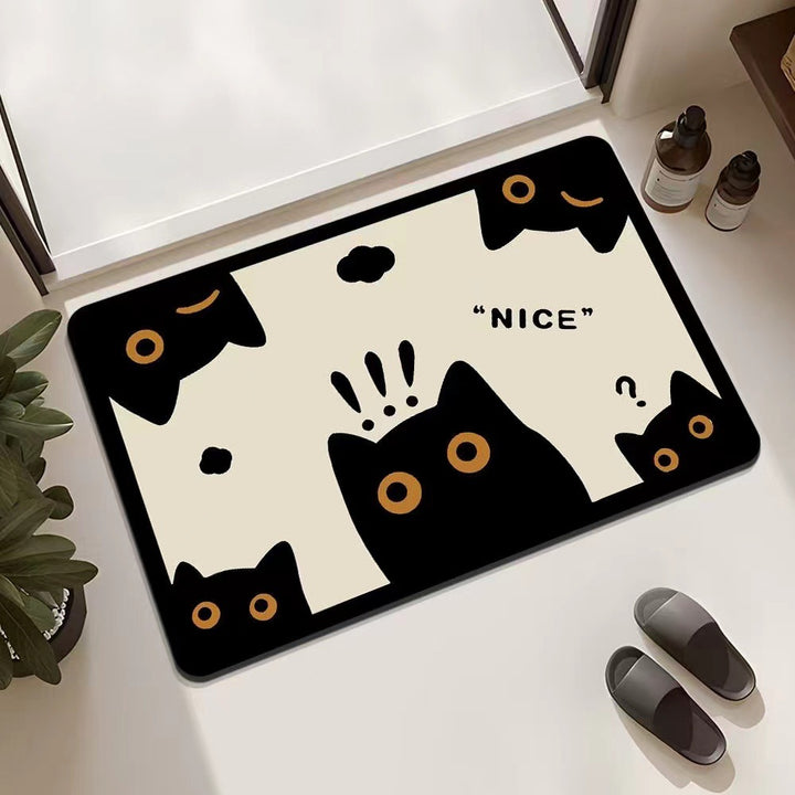 Playful Cat-Themed Entrance Mat