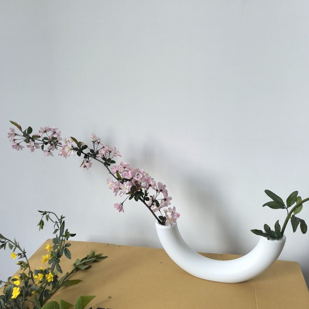 Contemporary Curved Flower Vase