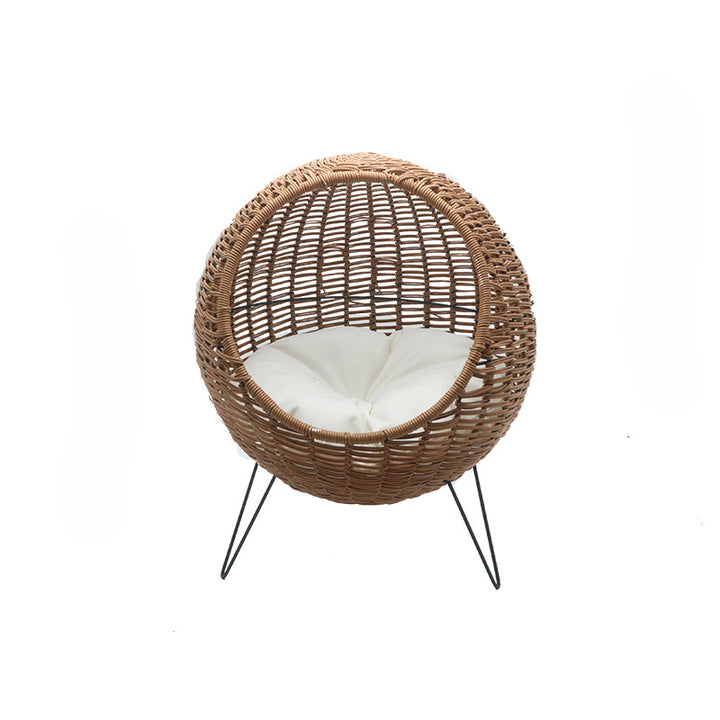 Cat Bed with Stylish Rattan Design