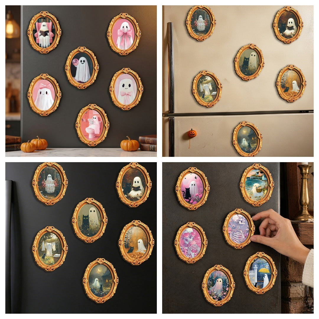 Wall art with creative ghost motif