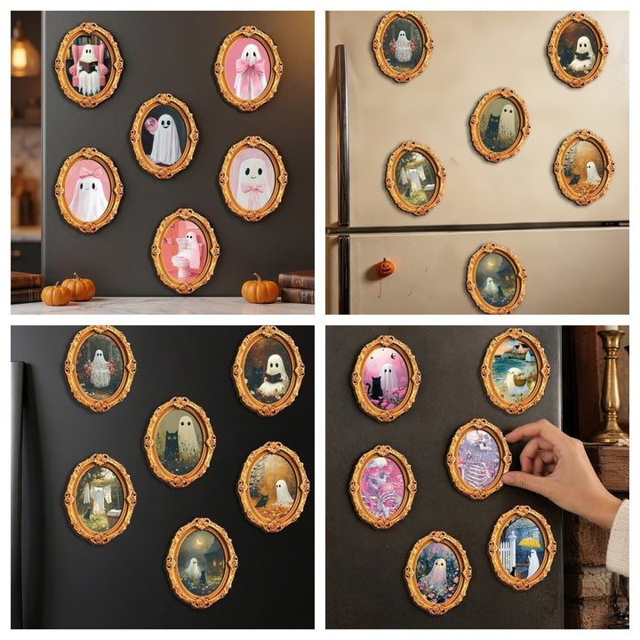 Wall art with creative ghost motif