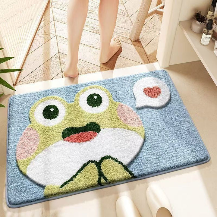 Cute Cartoon Cat-Themed Bath Mat