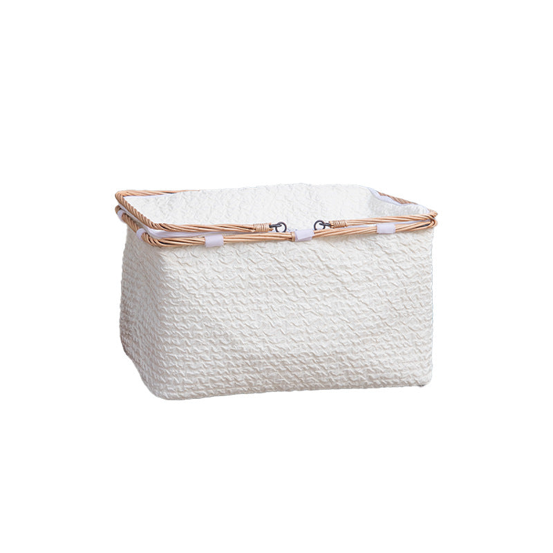 Textured Woven Storage Bin