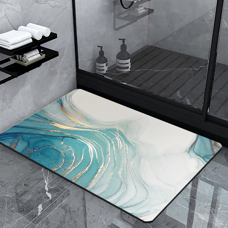 Luxury Marble-Effect Bath Mat