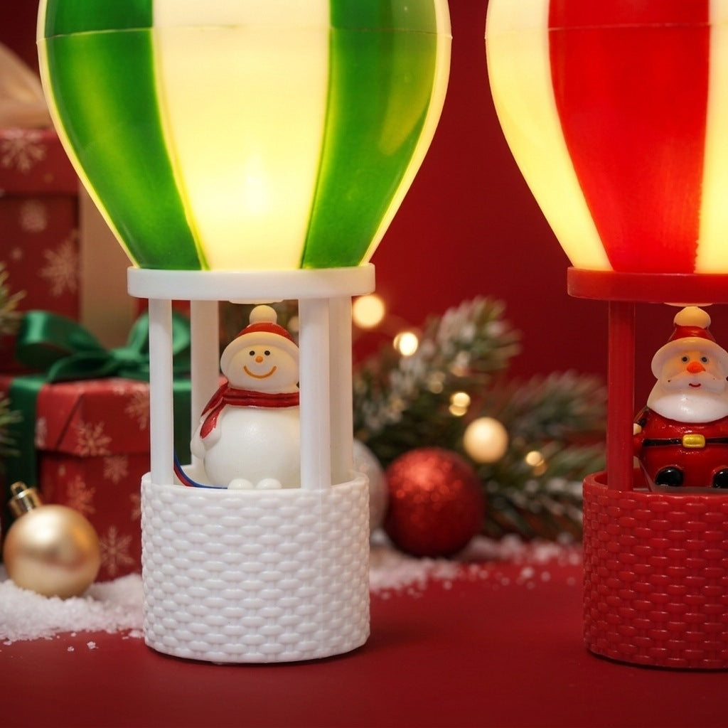 Santa Claus decoration figure in hot air balloon