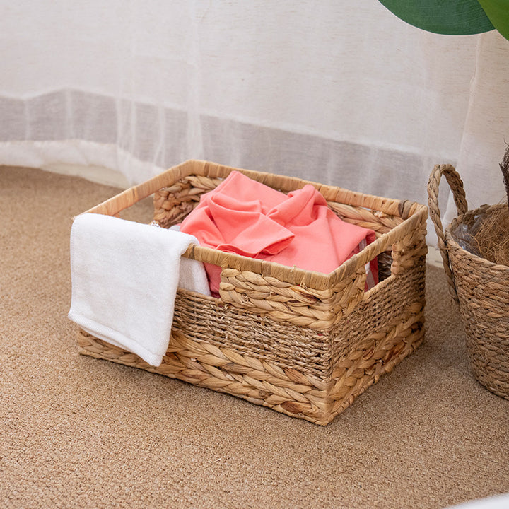 Modern storage basket made of natural materials