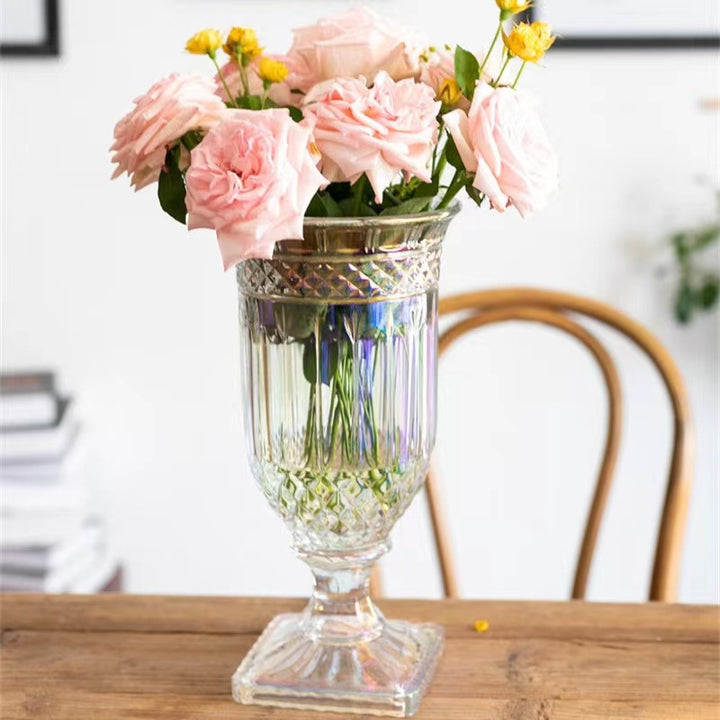 Elegant Textured Glass Goblet