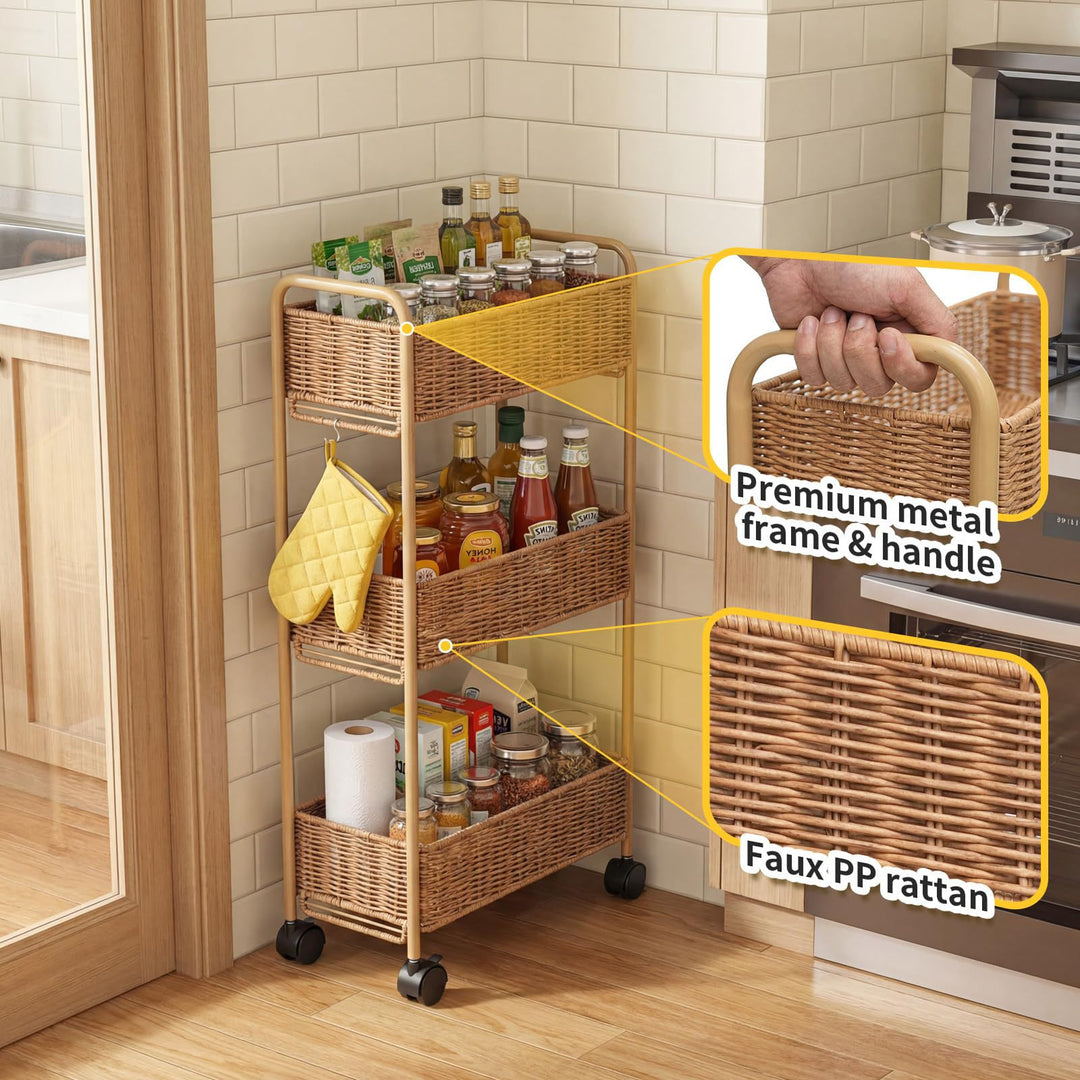Elegant Storage Basket Made of Natural Rattan