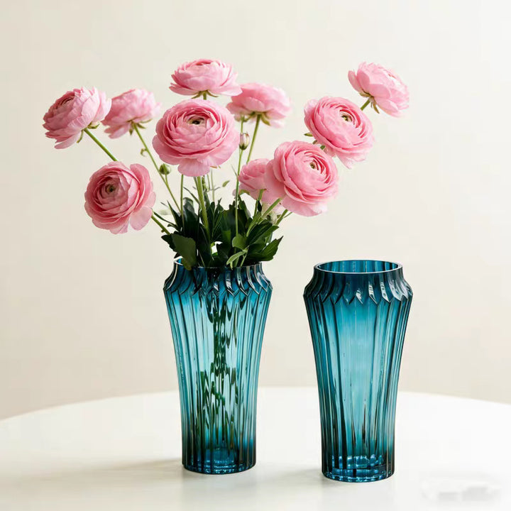 Decorative Fluted Glass Vase