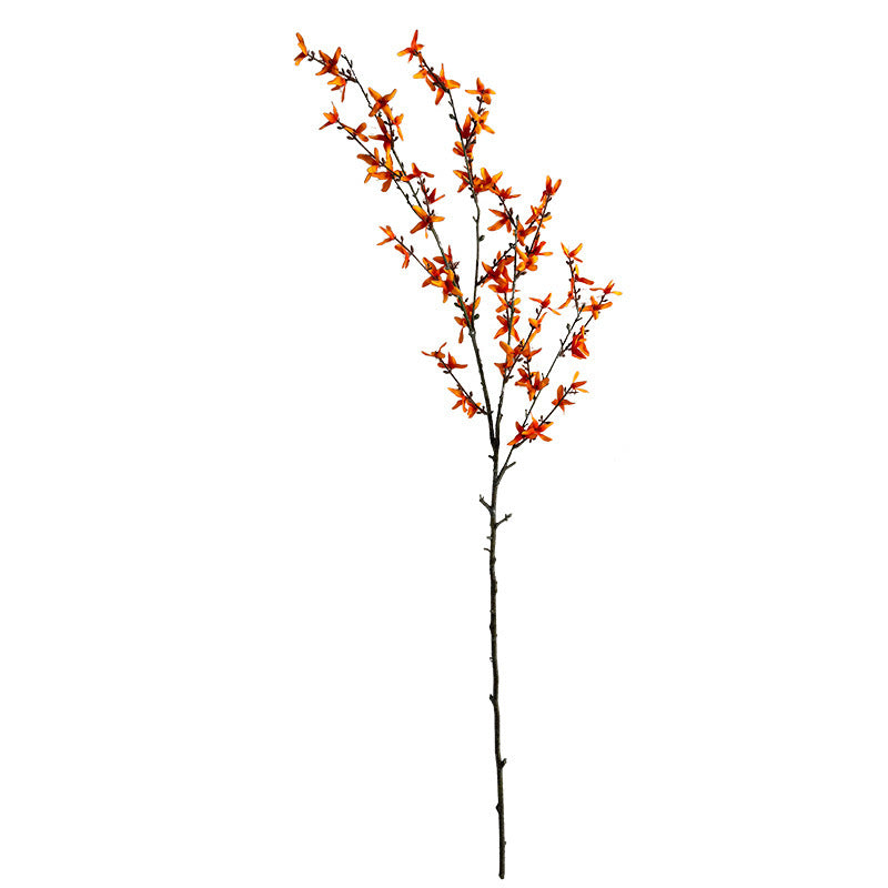 Artificial flower branch with intricately detailed yellow flowers
