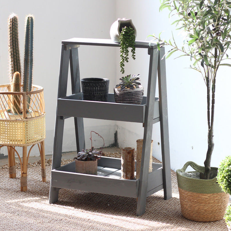 Multifunctional Wooden Step Ladder