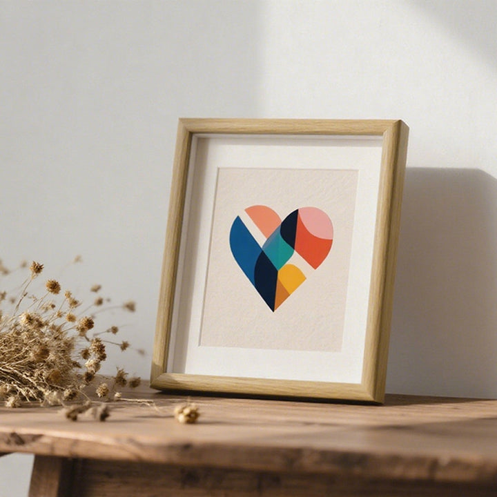 Framed Abstract Heart Artwork