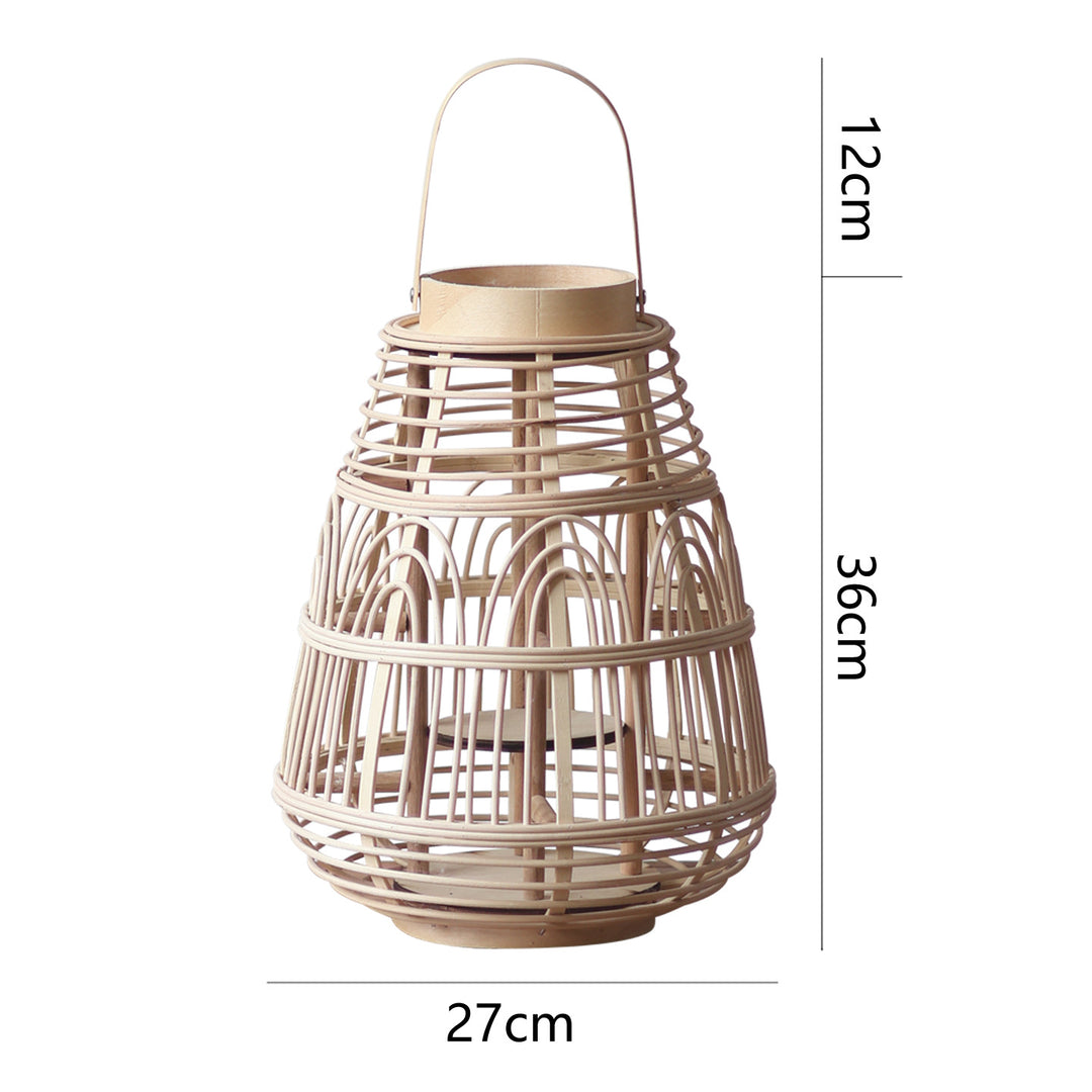 Rustic Rattan Lantern